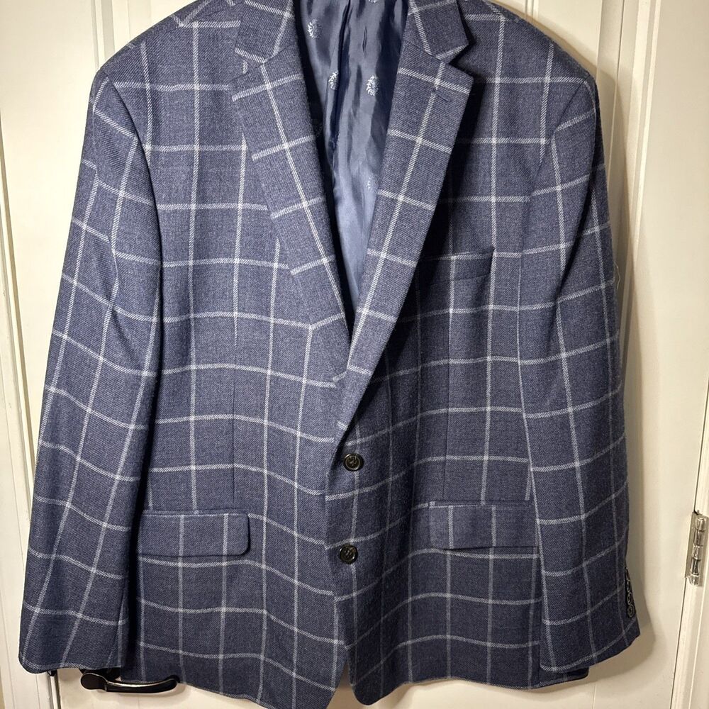 Lauren Ralph Lauren Mens 48 R 2 Button Blazer Jacket Sport Coat Wool Blend